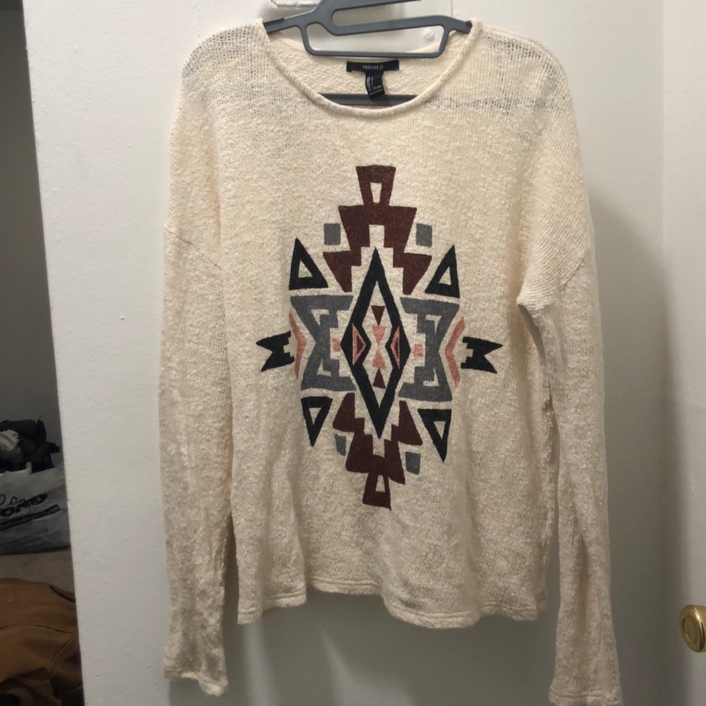 Forever 21 Knit Tribal Print Shirt